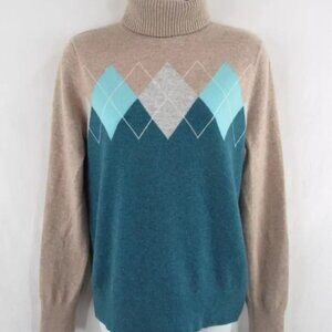 Lands' End Women's Cashmere Turtleneck Pullover Sweater, NWT